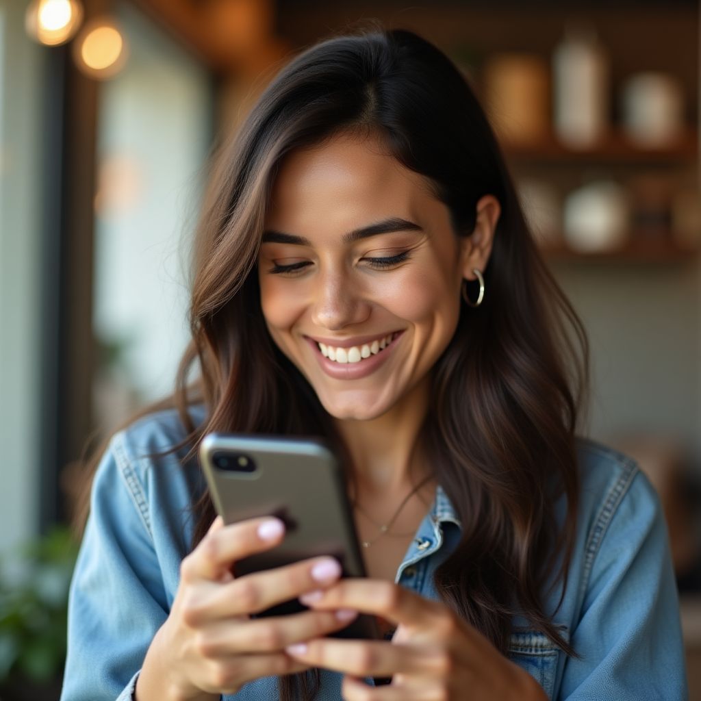 Microemprendedor argentino recibiendo préstamo digital