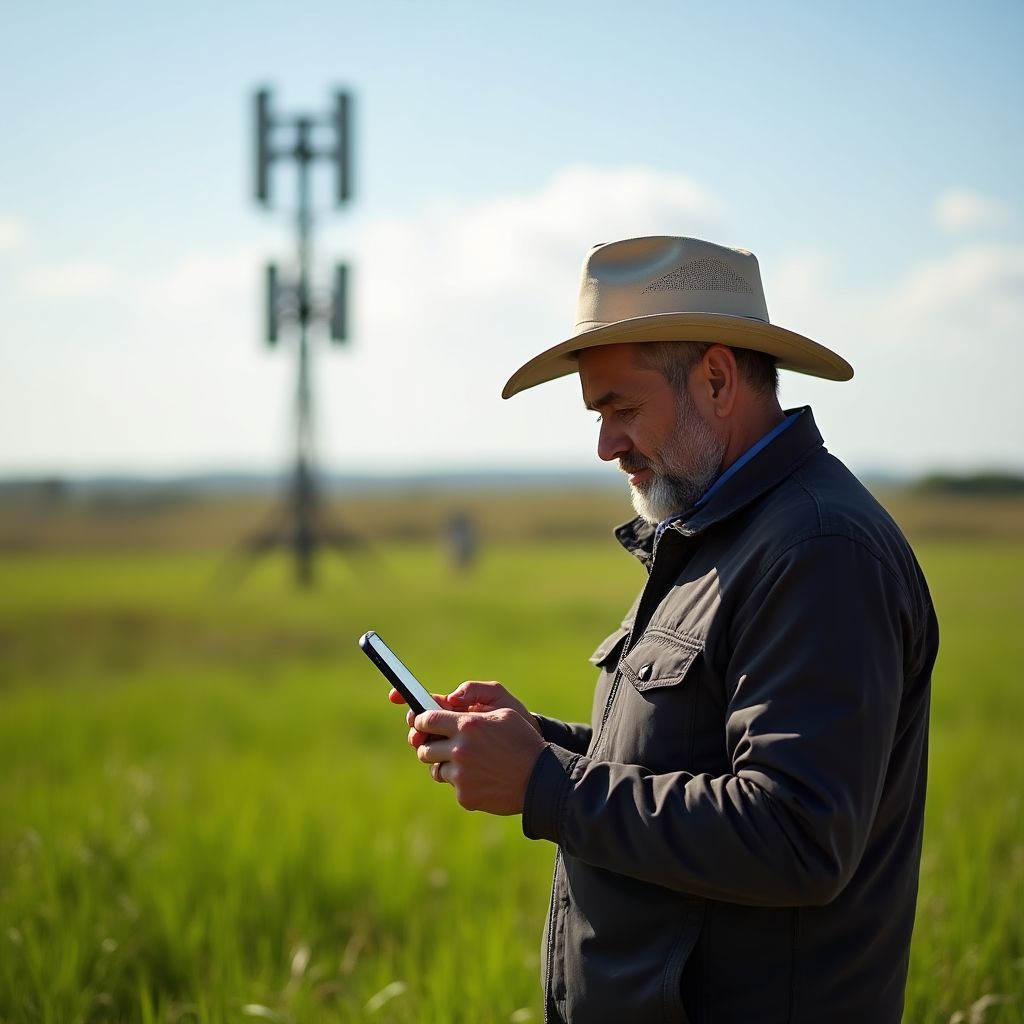 Comunidad rural en Argentina utilizando servicios financieros digitales